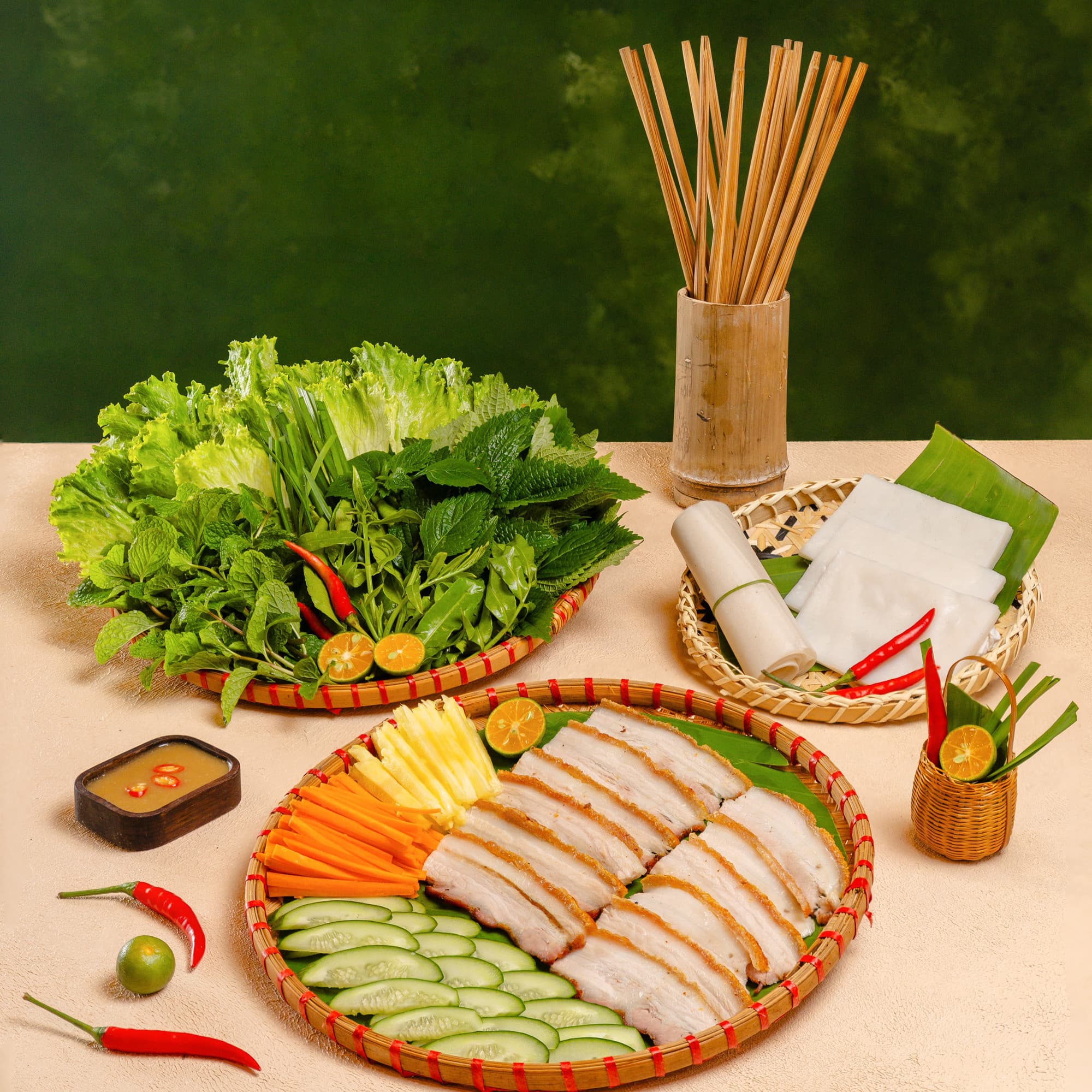 Bánh Tráng Cuốn Thịt Heo